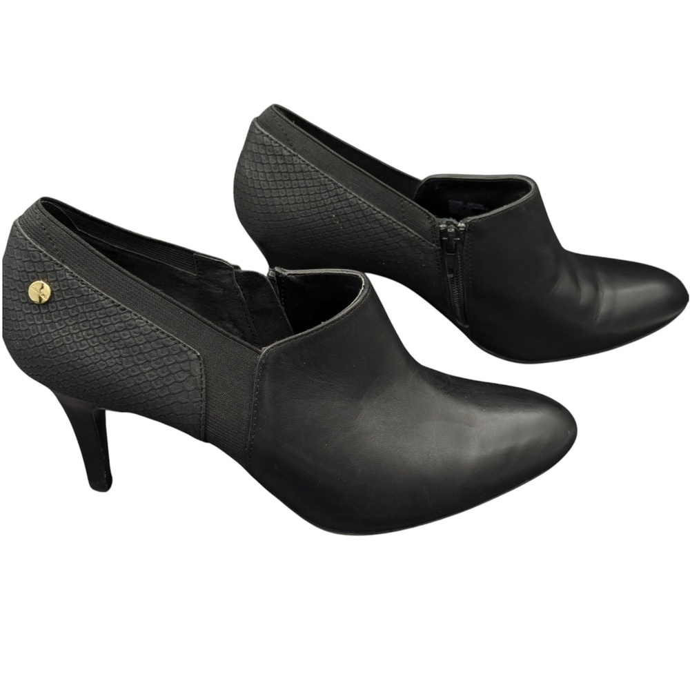 Calvin Klein Jeanine Pump Heels 3.25" Black Side Zipper Size 9.5 - Picture 3 of 13